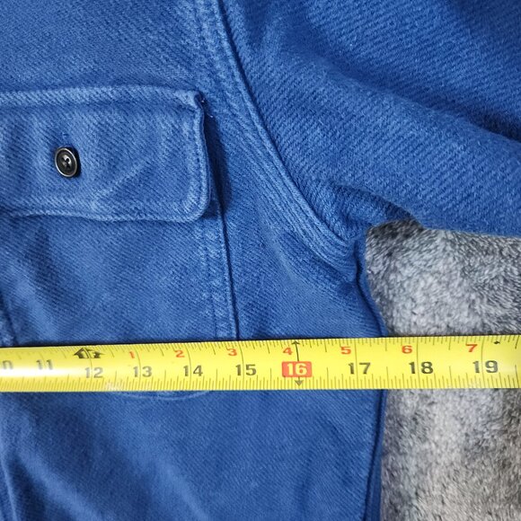 Everlane The Heavyweight Overshirt Mens XS Blue Cotton Blue Button Up Shirt EUC - Picture 7 of 8